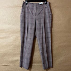 Olivia Palermo | NWT Plaid Trousers High Waisted Pants Auburn Size 10